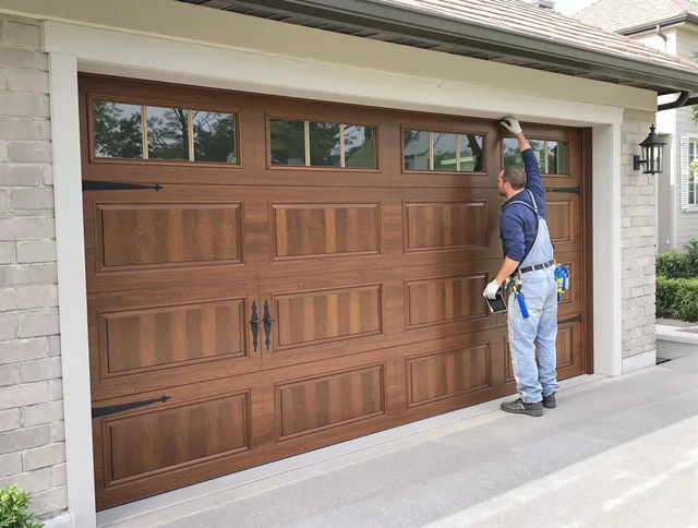 Custom garage door showcase by Norwalk Garage Door Repair in Norwalk