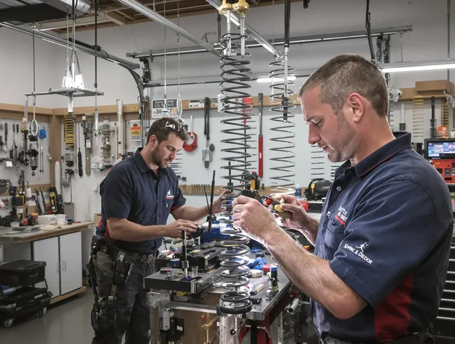 Garage door spring repair service by Norwalk Garage Door Repair in Norwalk